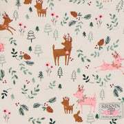 Cache-couche des fêtes crème en jersey extensible à motifs de rennes, bébé