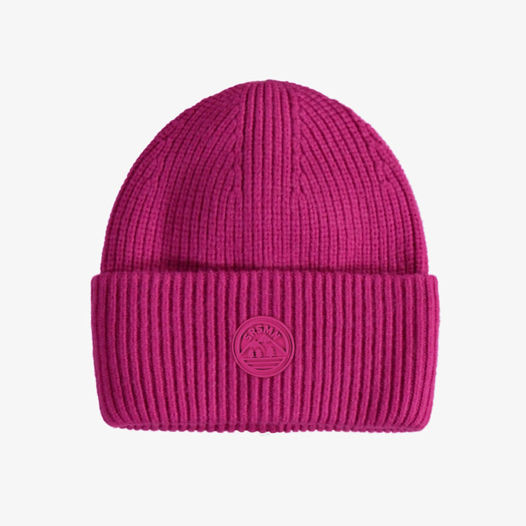 Tuque en tricot rose fuchsia, enfant || Fuchsia pink knit toque, child