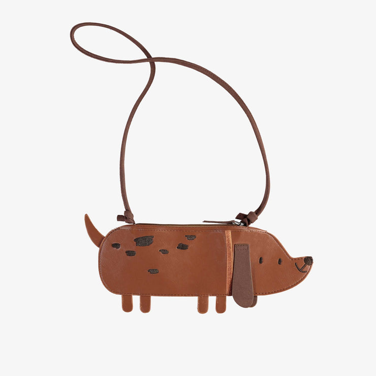 Sac portefeuille en forme de chien en faux cuir, enfant || Dog shaped wallet bag in fake leather, child