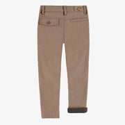 Pantalon beige coupe régulière en denim coloré, enfant || Regular-fit pants in beige-colored denim, child