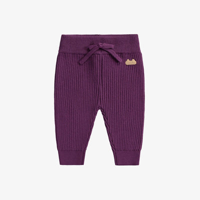Pantalon en tricot  mauve style jogging, naissance
