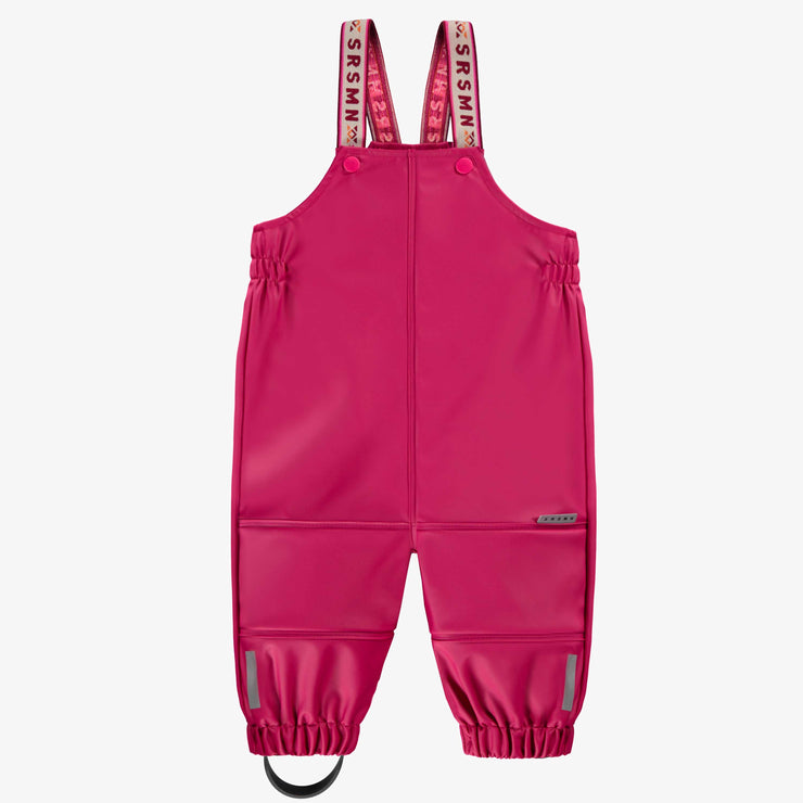 Salopette de pluie rose, bébé
