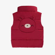 Veste doudoune sans manches rouge framboise, bébé