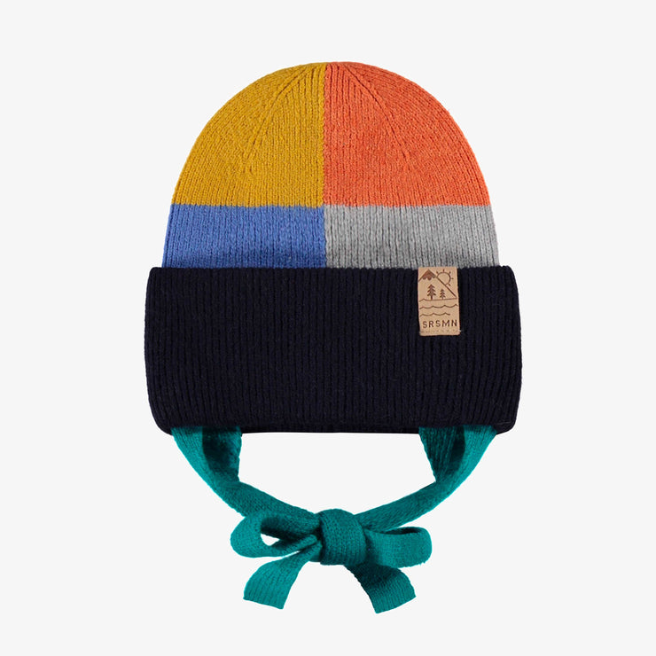 Tuque multicolore en tricot, bébé  || Multicolored knit beanie, baby