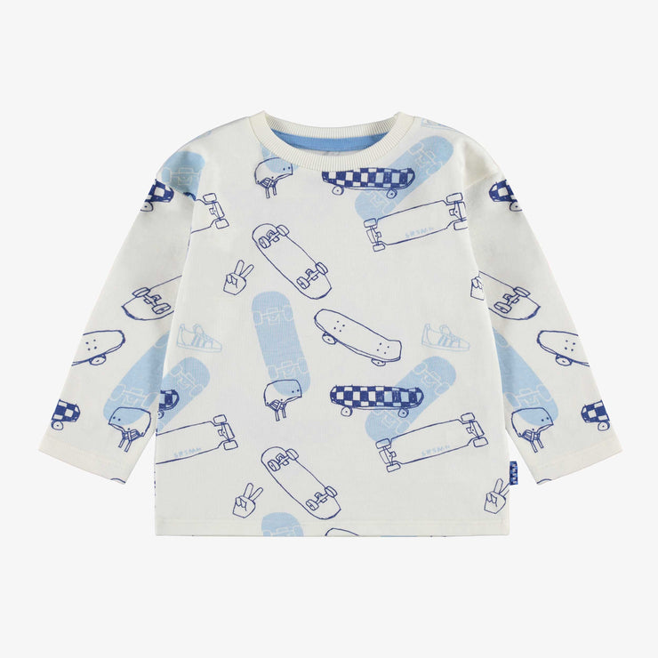 T-shirt crème avec imprimé, bébé  || Cream T-shirt will all over print, baby