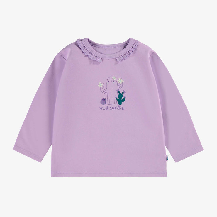 T-shirt mauve avec illustration, bébé