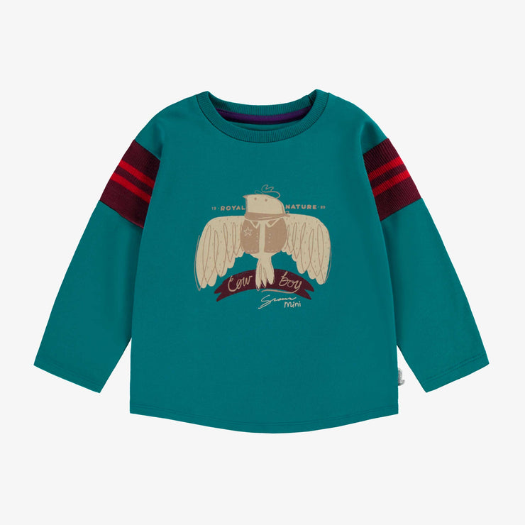T-shirt turquoise avec illustration, bébé