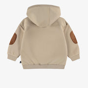 Veste beige sable avec capuchon, bébé