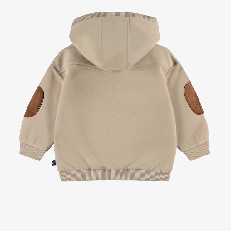 Veste beige sable avec capuchon, bébé