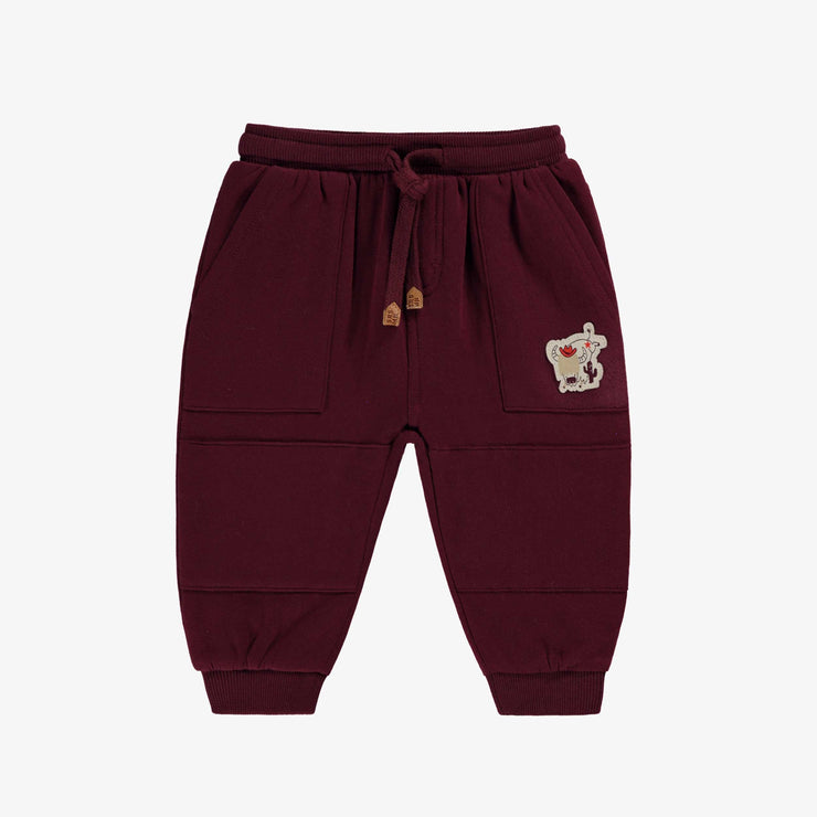 Pantalon bourgogne style jogger, bébé