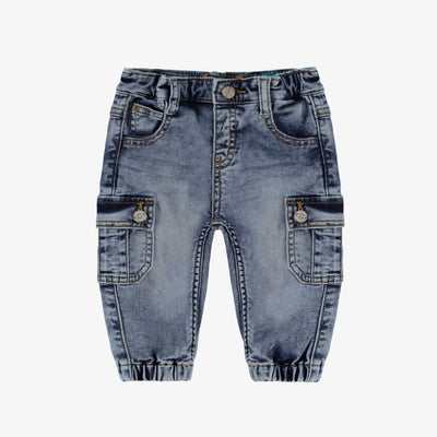 Jean bleu avec poches cargo, bébé