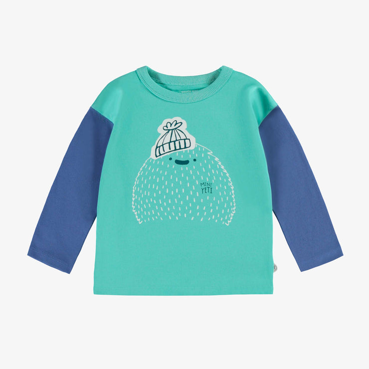 T-shirt turquoise avec illustration, bébé