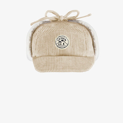 Casquette crème en velours côtelé, bébé