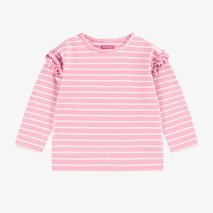 T-shirt lilas à rayures, bébé