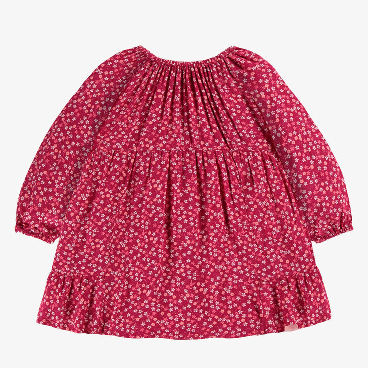 Robe rose framboise à motif floral, bébé