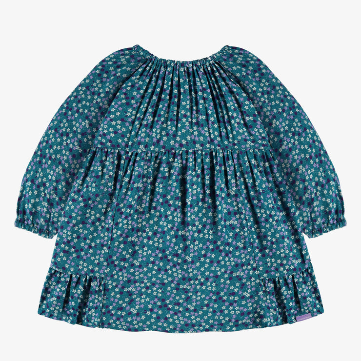 Robe turquoise à motif floral, bébé