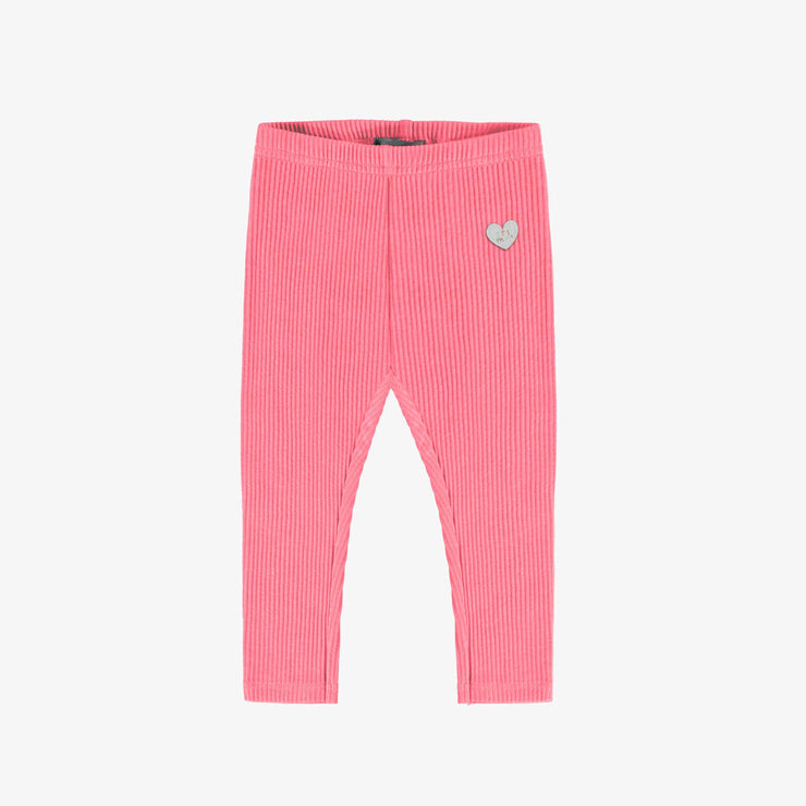 Legging rose en tricot côtelé, bébé