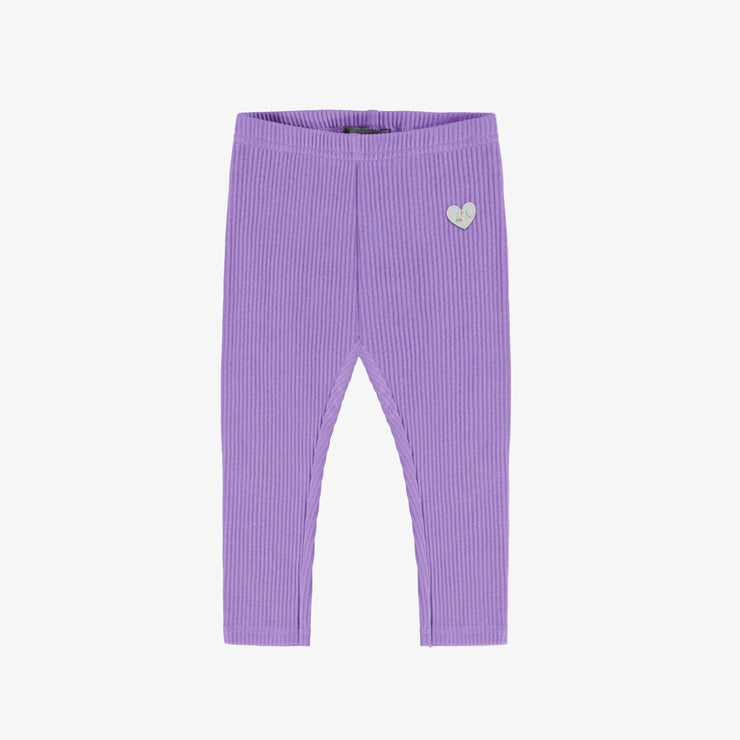 Legging violet en tricot côtelé, bébé