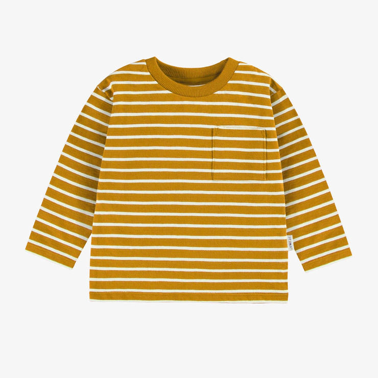 T-shirt orange à rayures, bébé