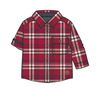 Chemise rouge à carreaux, bébé