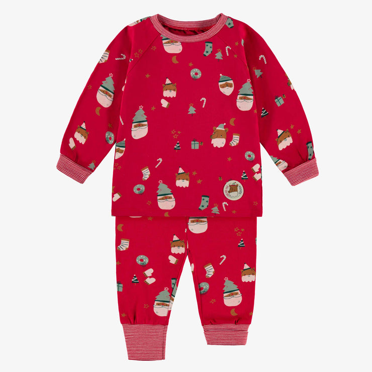 Pyjama rouge à motifs festifs, bébé