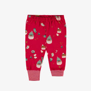 Pyjama rouge à motifs festifs, bébé