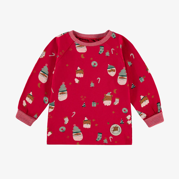 Pyjama rouge à motifs festifs, bébé