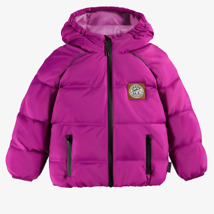 Manteau doudoune mauve, enfant