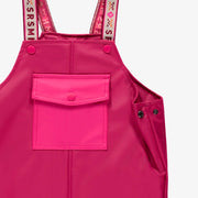 Salopette de pluie rose, enfant