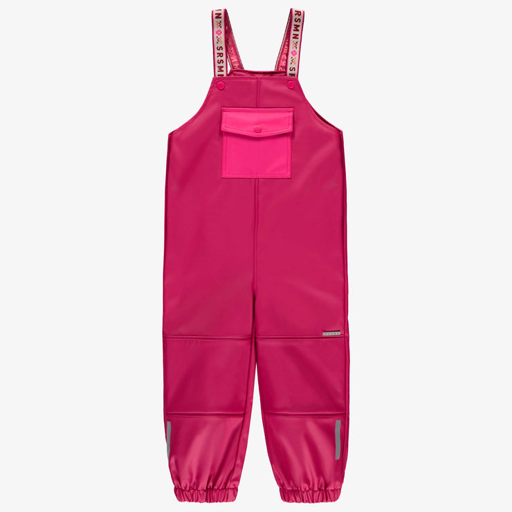 Salopette de pluie rose, enfant