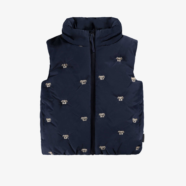 Veste doudoune sans manches bleu marine, enfant