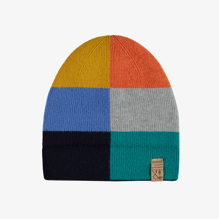 Tuque multicolore en tricot, enfant