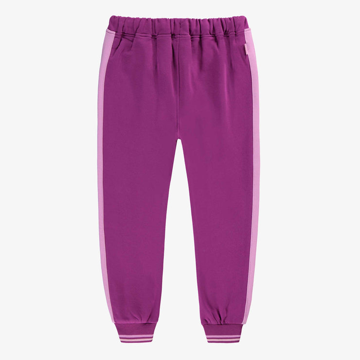 Dos du pantalon mauve style jogger, enfant 