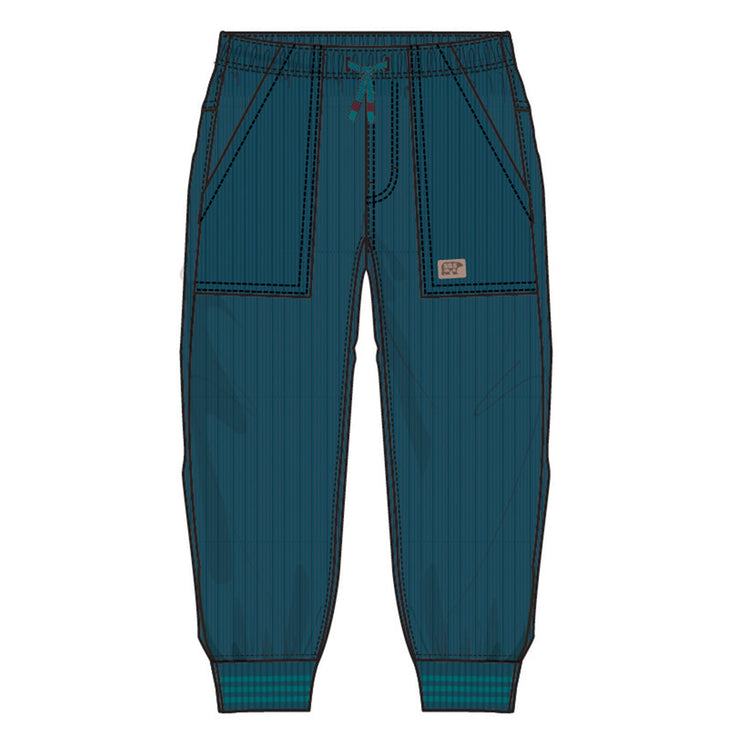 Pantalon turquoise en velours côtelé, enfant