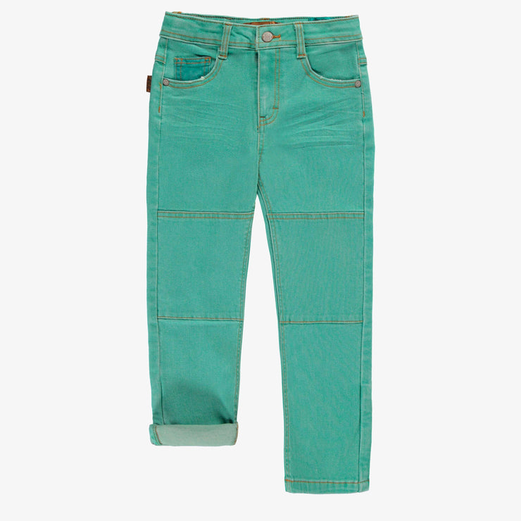 Jean turquoise coupe régulière, enfant