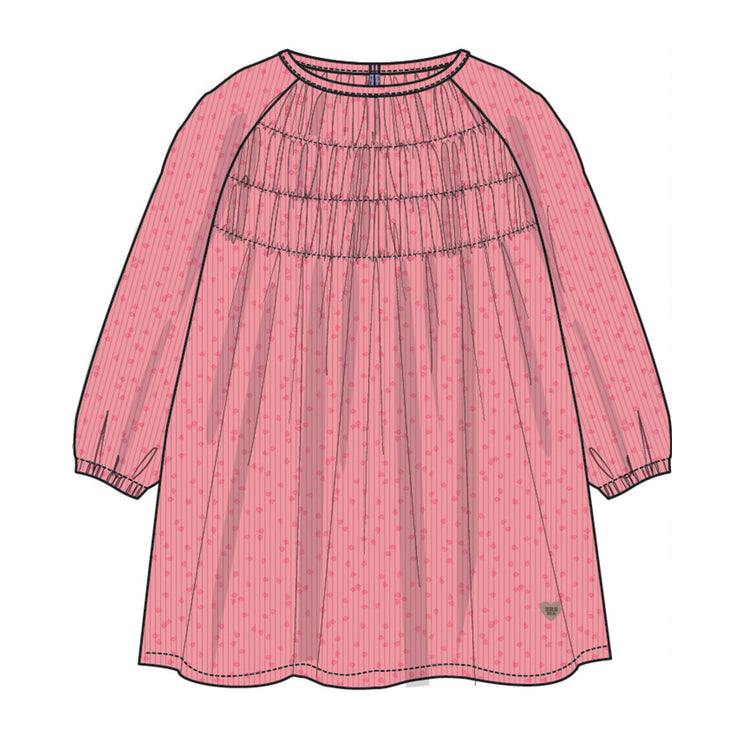 Robe rose à motifs, enfant