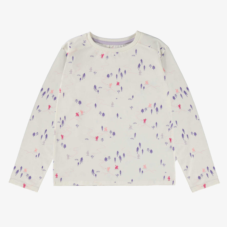 T-shirt crème avec motifs, enfant
