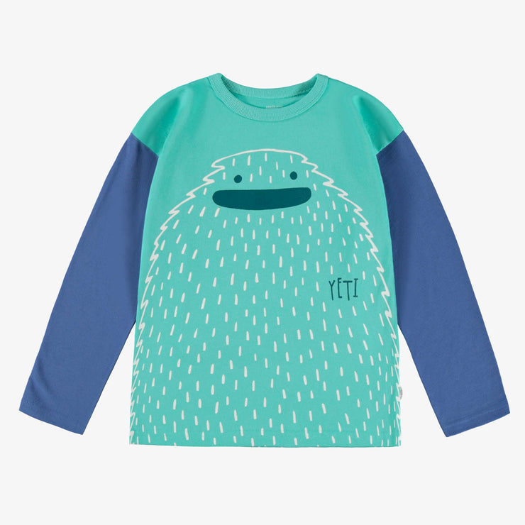 T-shirt turquoise avec illustration, enfant