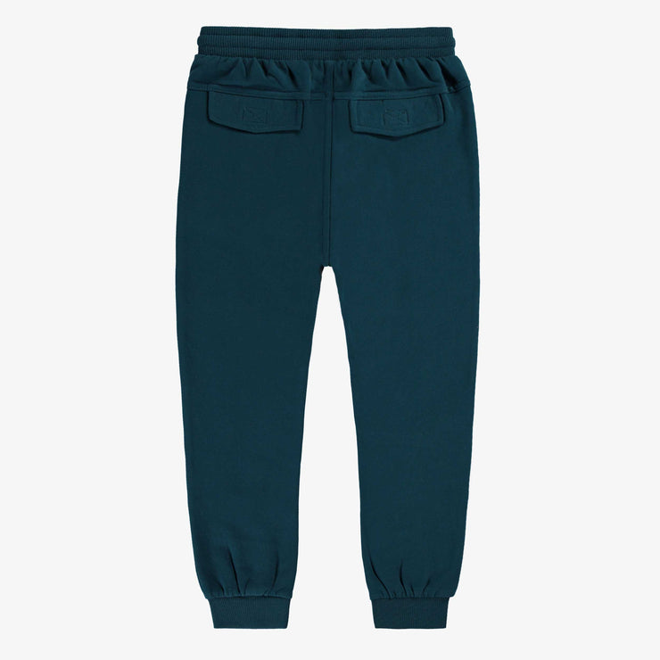 Pantalon bleu sarcelle style jogger, enfant