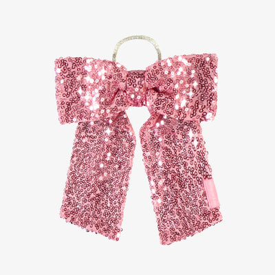 Boucle à cheveux en paillettes roses