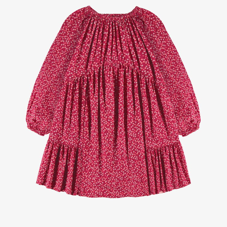 Robe rose framboise à motif floral, enfant