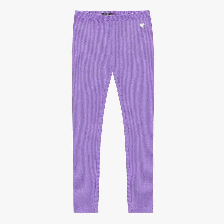 Legging violet en tricot côtelé, enfant