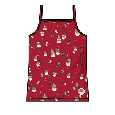 Camisole rouge à motifs festifs, enfant