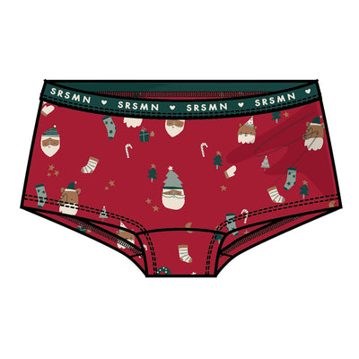Culotte garçonne rouge à motifs festifs, enfant