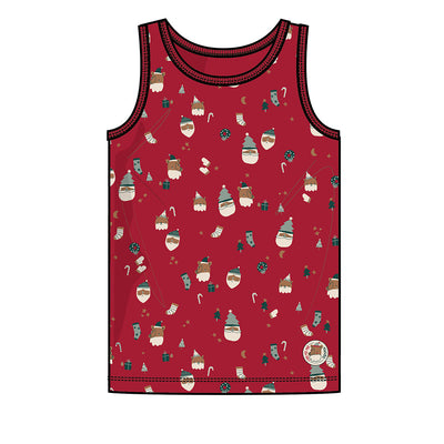 Camisole rouge à motifs festifs, enfant