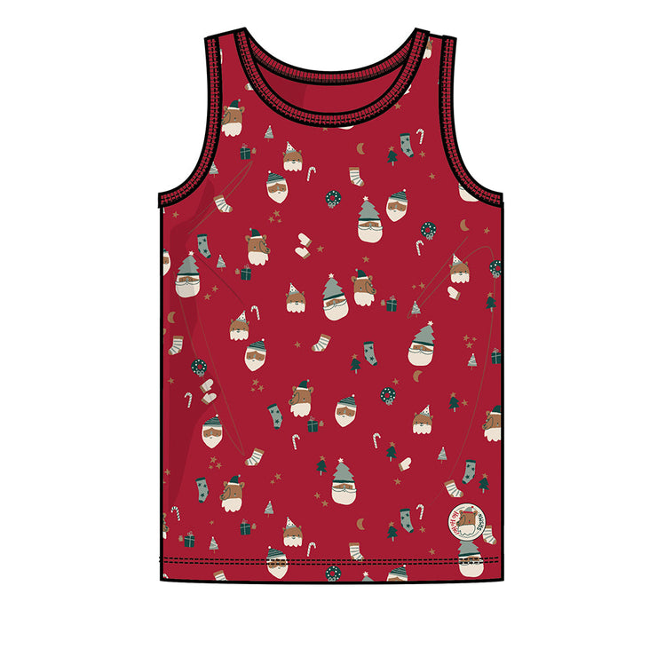 Camisole rouge à motifs festifs, enfant
