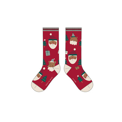 Chaussettes rouge à motifs festifs, enfant