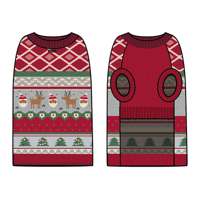 Chandail rouge en tricot pour animaux