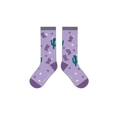 Chaussettes mauves à motifs, enfant