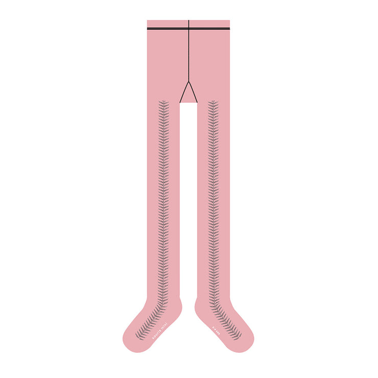 Collant rose avec motif en pointelle, enfant